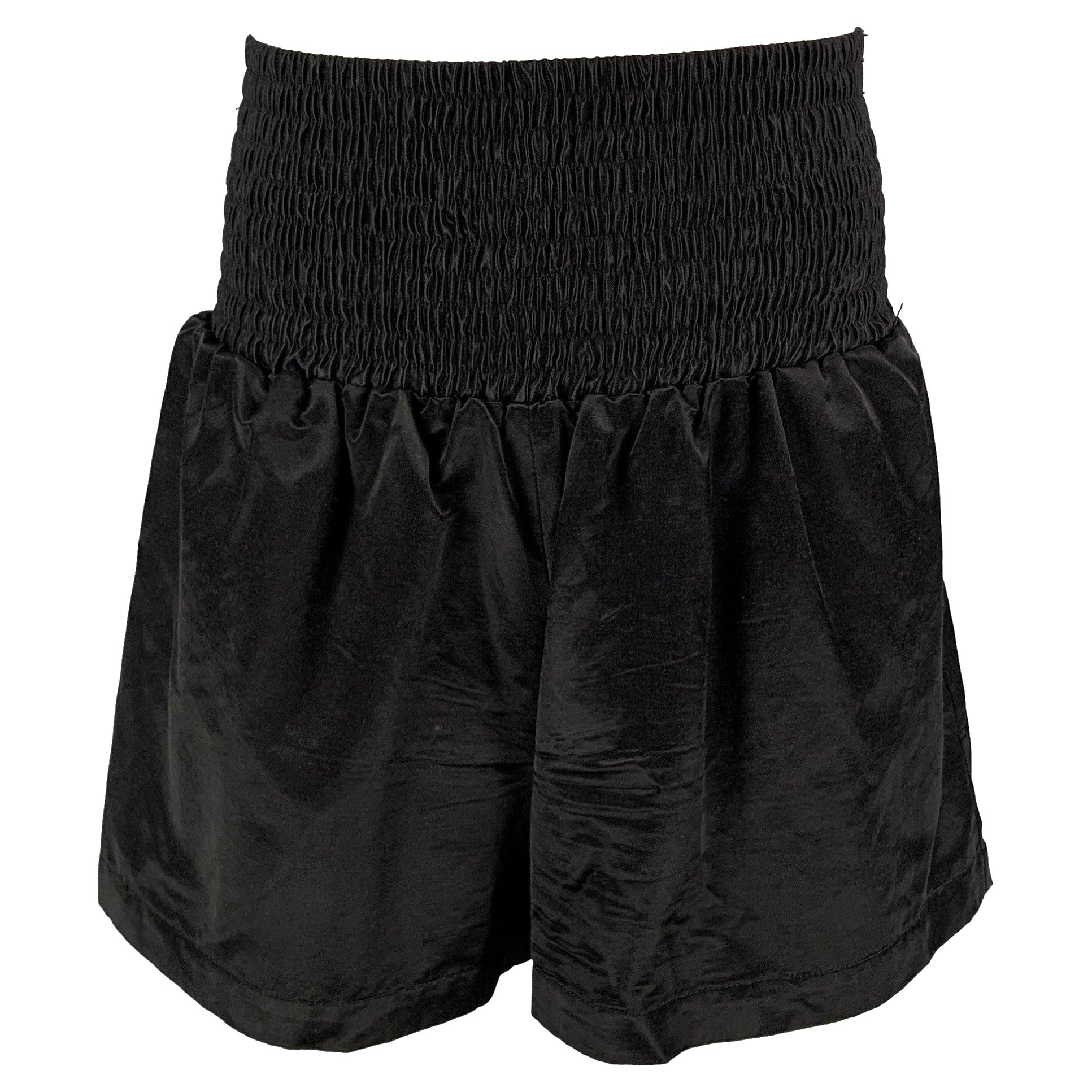 WALTER VAN BEIRENDONCK AW19 Größe S Schwarze Baumwoll-Dip Boxer-Korsett Shorts
