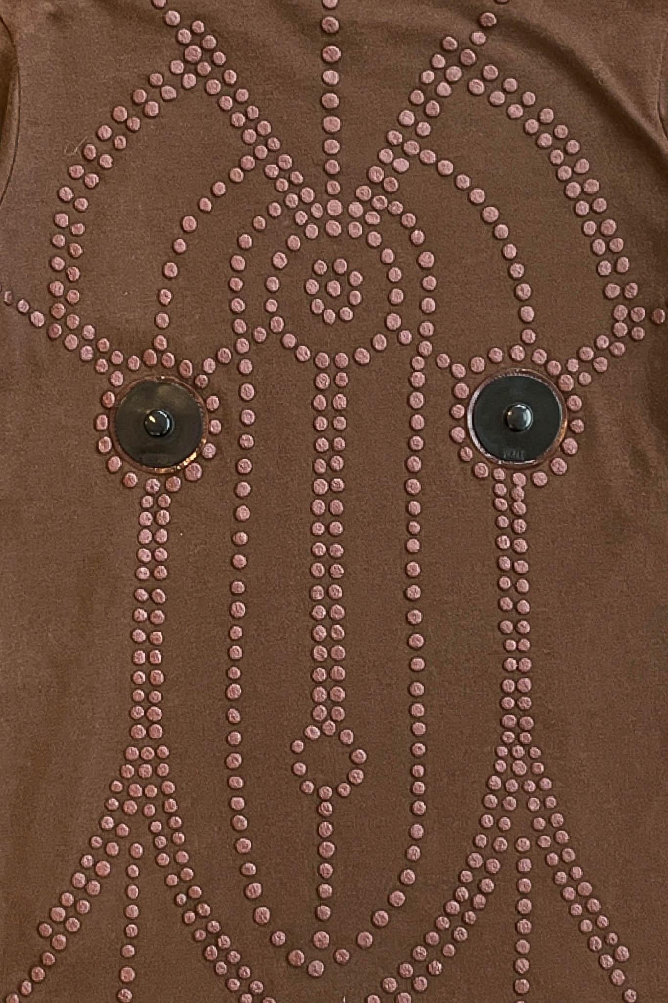 Braunes Nipple-Oberteil aus Gummi von Walter Van Beirendonck im Zustand „Gut“ im Angebot in Los Angeles, CA
