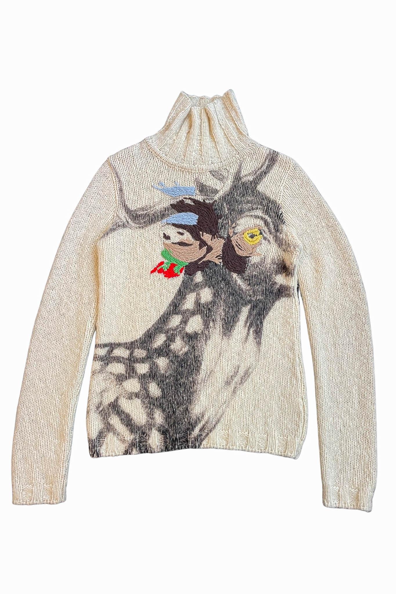 Resurrection Vintage is excited to offer a vintage Walt sweater featuring deer embroidery, a turtleneck, and long sleeves.

Walter Van Beirendonck
Size: Small
75% Wool, 25% Nylon
Excellent Vintage Condition 
Authenticity Guaranteed
