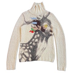 Walter Van Beirendonck Deer Embroidered Sweater