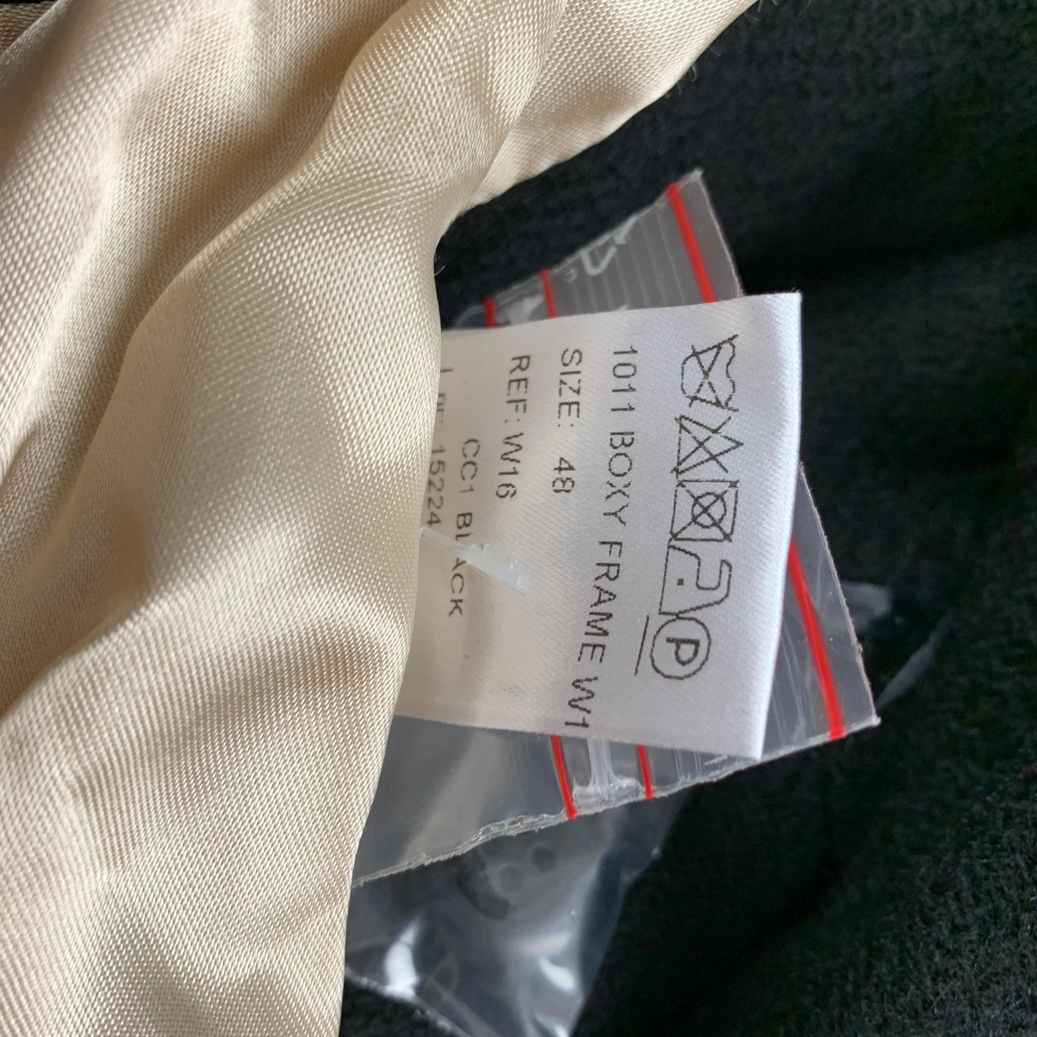WALTER VAN BEIRENDONCK FW 16 Size 38 Metallic Textured Wool Boxy Frame Blazer For Sale 2