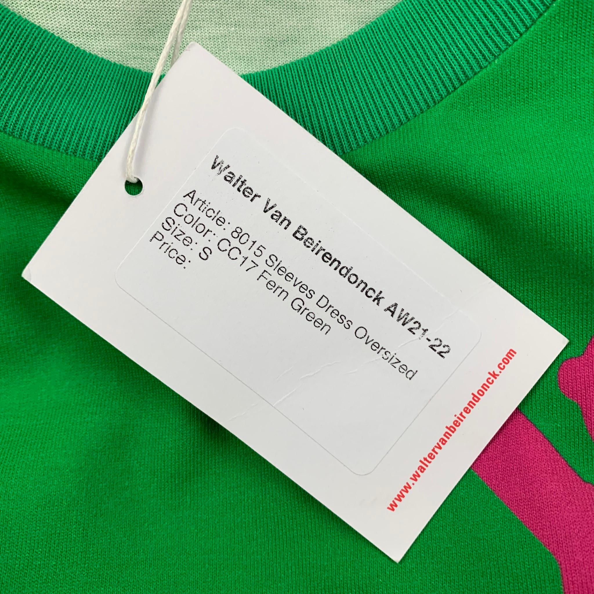 Men's WALTER VAN BEIRENDONCK FW 21 Size One Size Green Multi-Color Cotton Long T-shirt