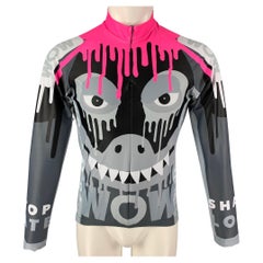 WALTER VAN BEIRENDONCK FW19 Size M Black Pink Monster Graphic Jersey Bike Top