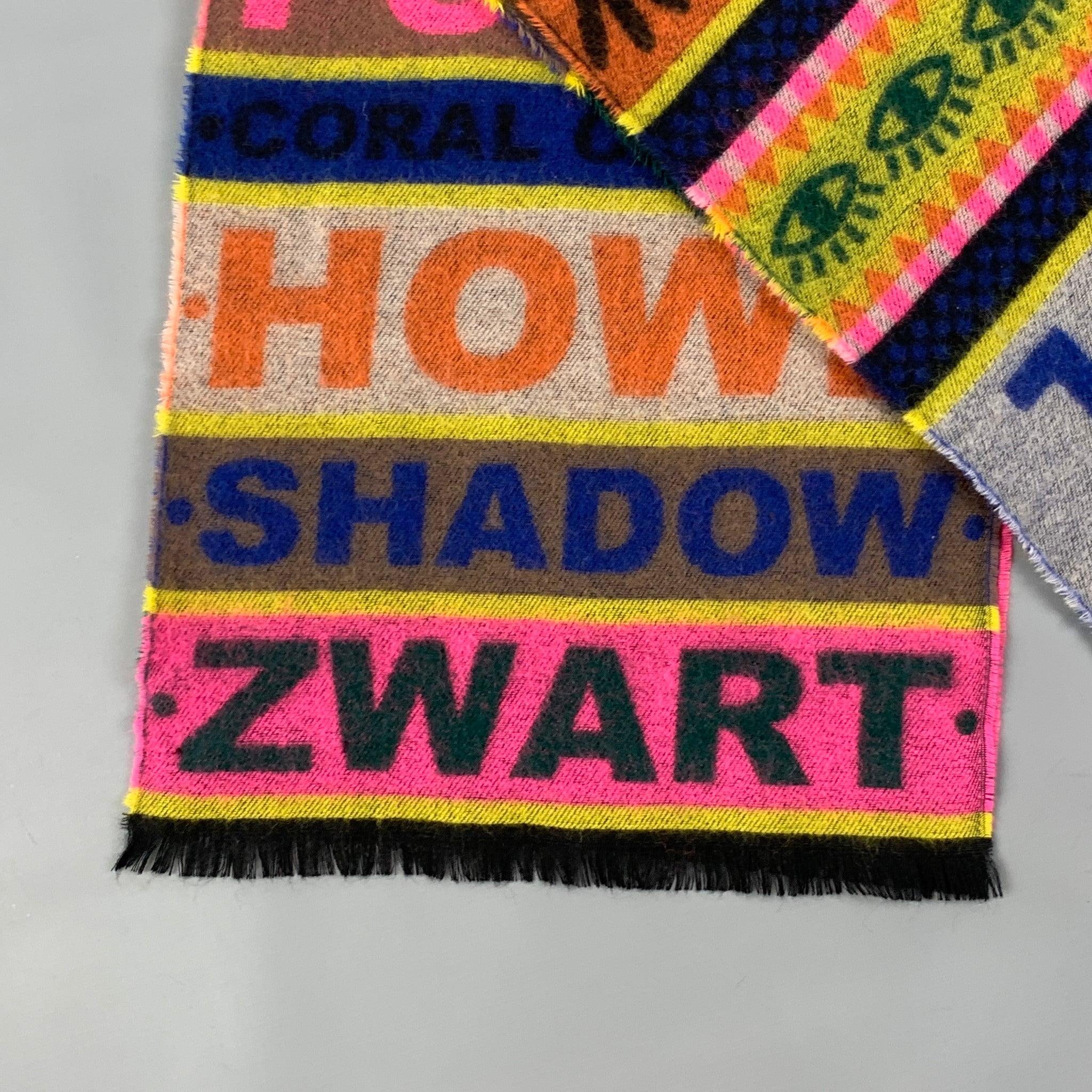 WALTER VAN BEIRENDONCK scarf comes in a multi-color logo print wool with a fringe trim.Very Good
Pre-Owned Condition. 

Measurements: 
  80 inches  x 13.5 inches 
  
  
 
Reference: 118920
Category: Scarves
More Details
    
Brand:  WALTER VAN
