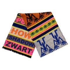 WALTER VAN BEIRENDONCK Sciarpa in lana con stampa multicolore