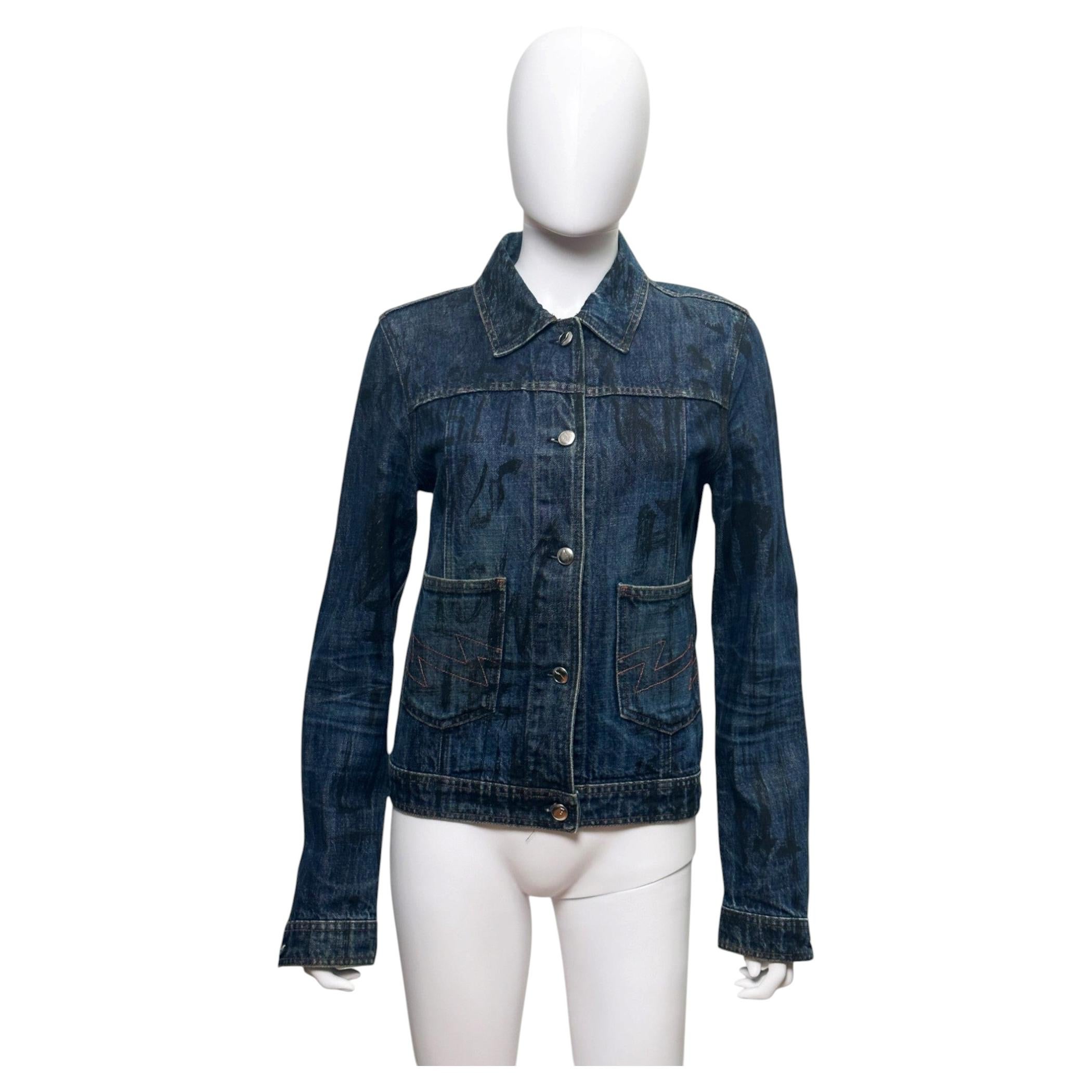 Walter van Beirendonck S/S 1998 "Kiss The Future" Denim Graffiti Jacket S