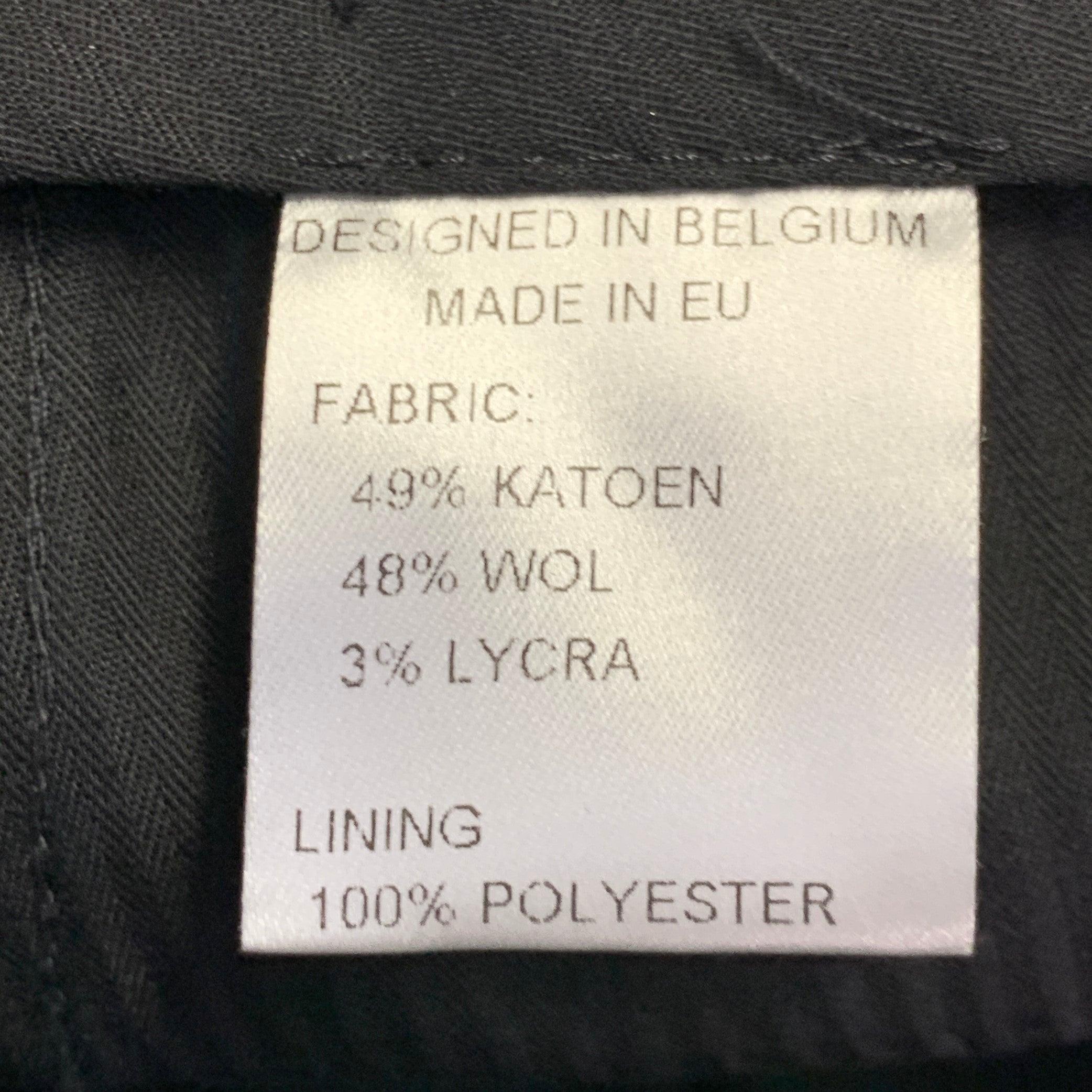 WALTER VAN BEIRENDONCK Taille 32 Pantalon habillé plissé en pied-de-poule noir et blanc en vente 1