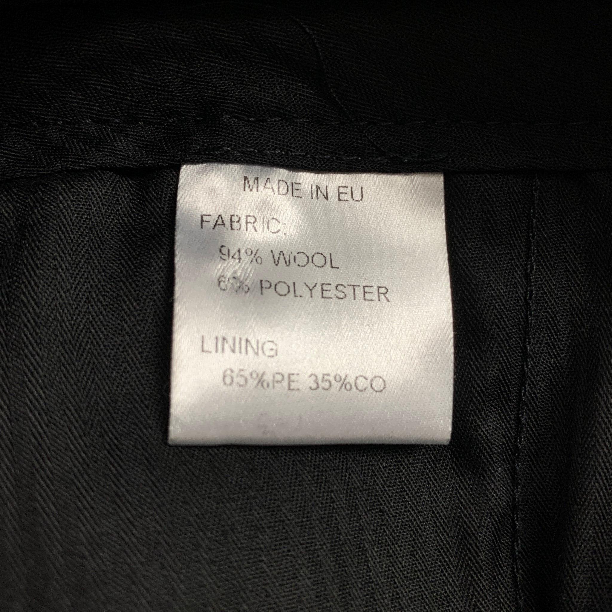 WALTER VAN BEIRENDONCK Size 32 Black Wool Polyester Zip Fly Dress Pants In Good Condition For Sale In San Francisco, CA
