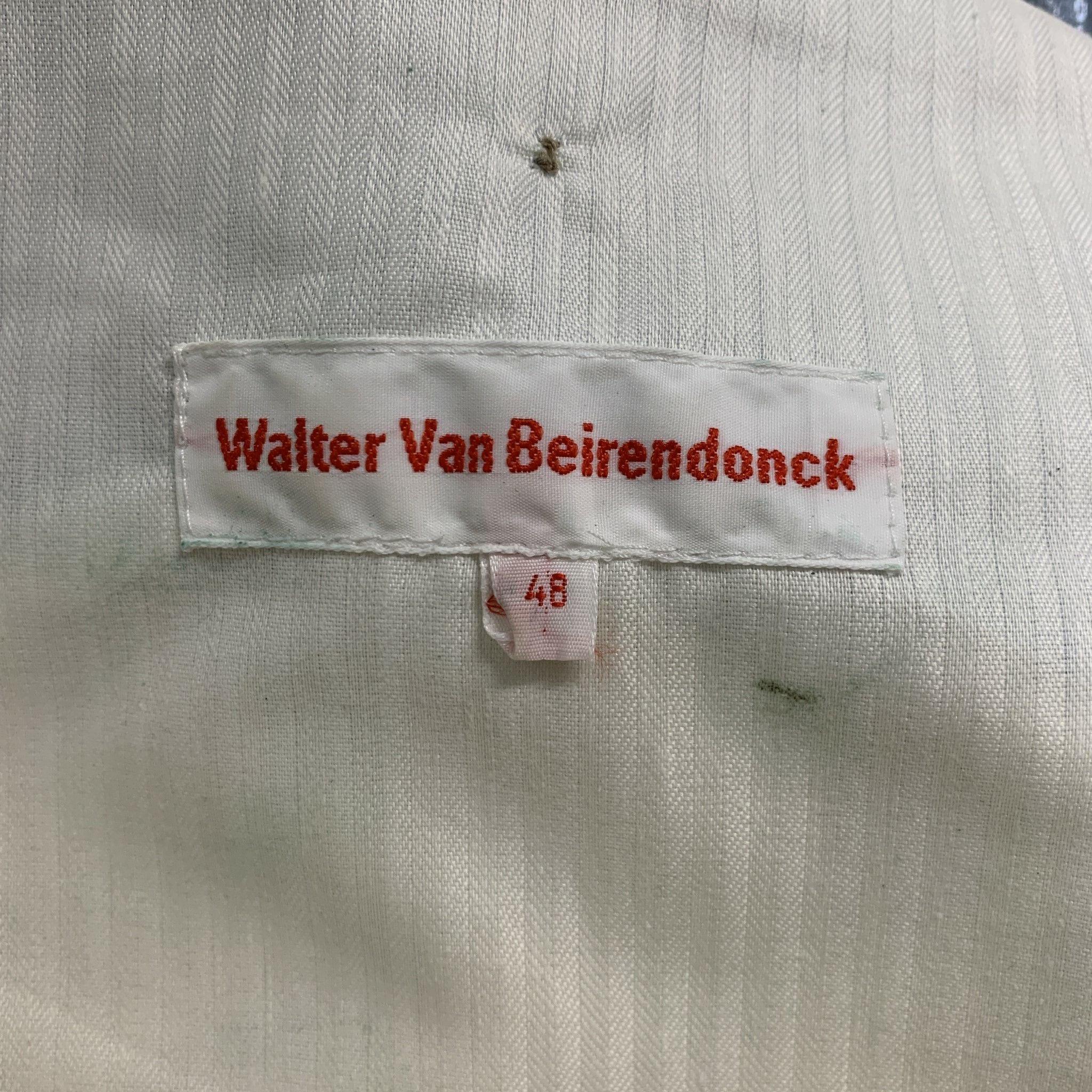 Men's WALTER VAN BEIRENDONCK Size 32 Silver Light Blue Polyamide Blend Dress Pants