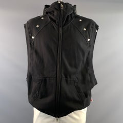 WALTER VAN BEIRENDONCK Veste à capuche en coton noire, taille L