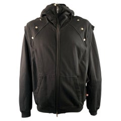 WALTER VAN BEIRENDONCK Veste à capuche en coton noire, taille L