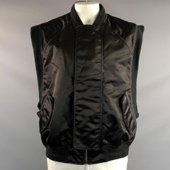 Blouson aviateur WALTER VAN BEIRENDONCK, taille L, noir, en polyamide