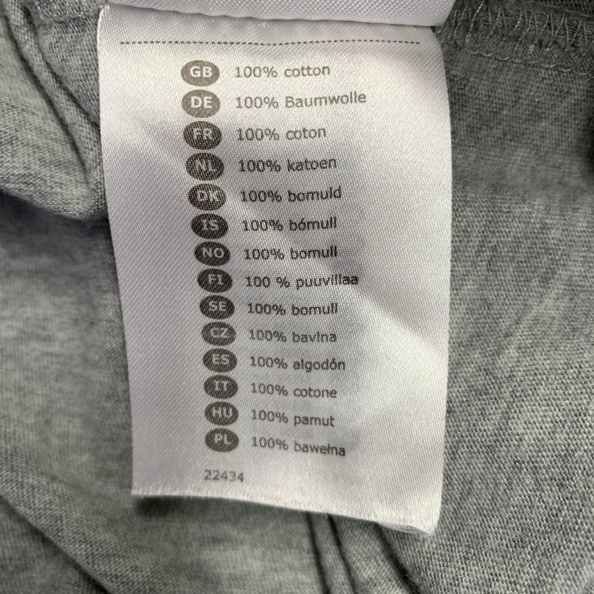 WALTER VAN BEIRENDONCK Size S Grey Multi Color Graphic Cotton T-shirt For Sale 2