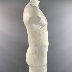 WALTER VAN BEIRENDONCK Taille XL Viscose texturée blanche  Débardeur en nylon