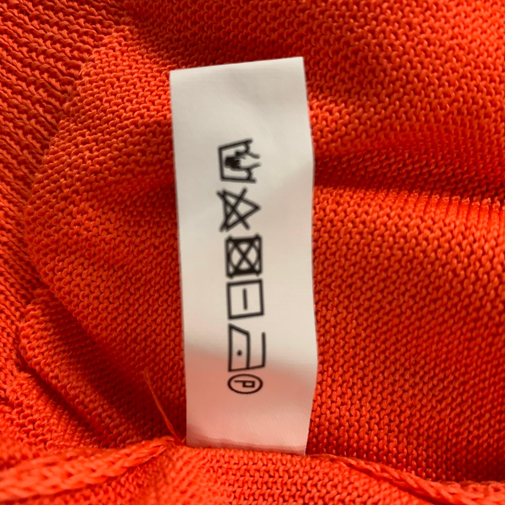 WALTER VAN BEIRENDONCK Size XXL Orange Pink Knitted Turtleneck Pullover 2