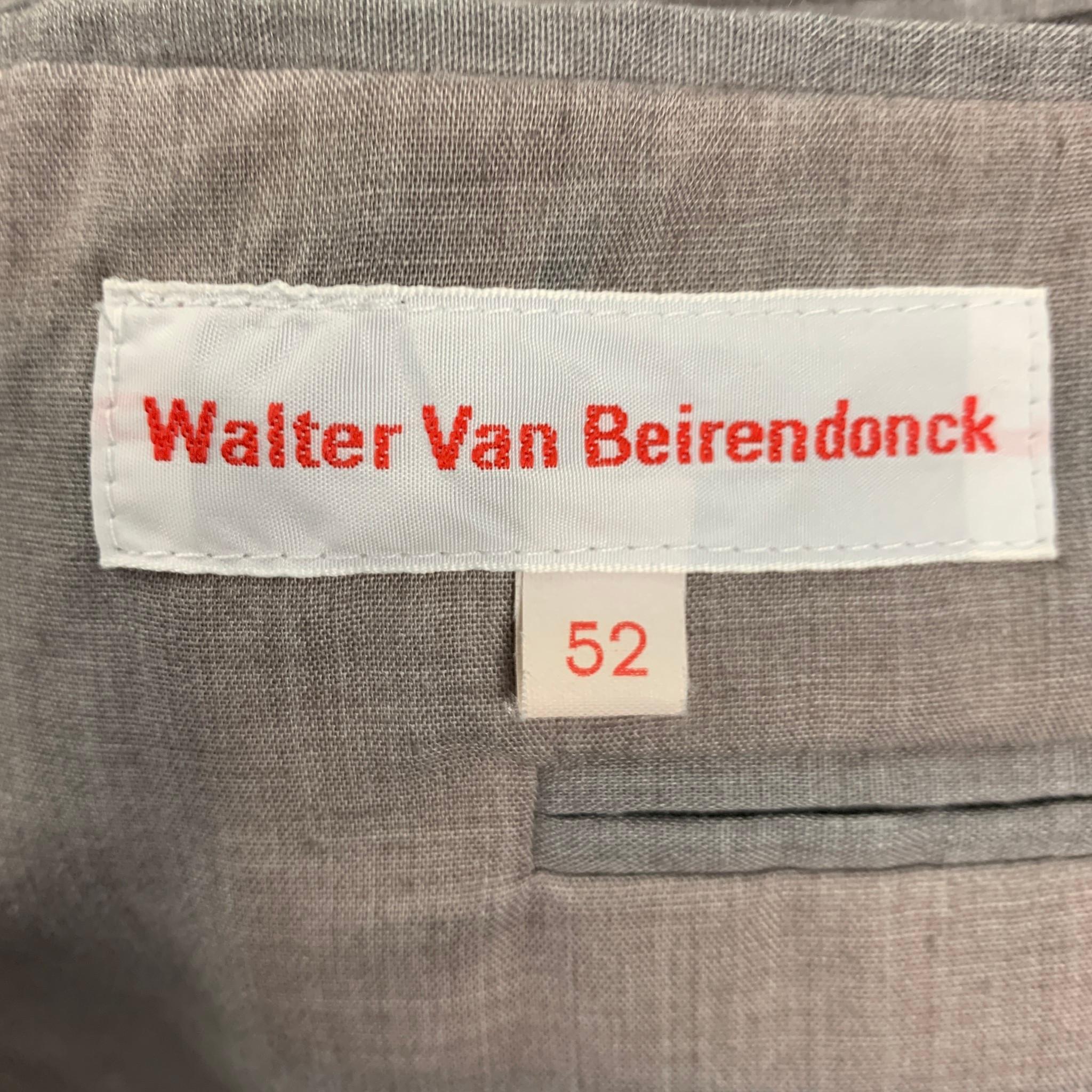 Men's WALTER VAN BEIRENDONCK SS 14 Size 42 Grey Multi-Color Woven Sport Coat