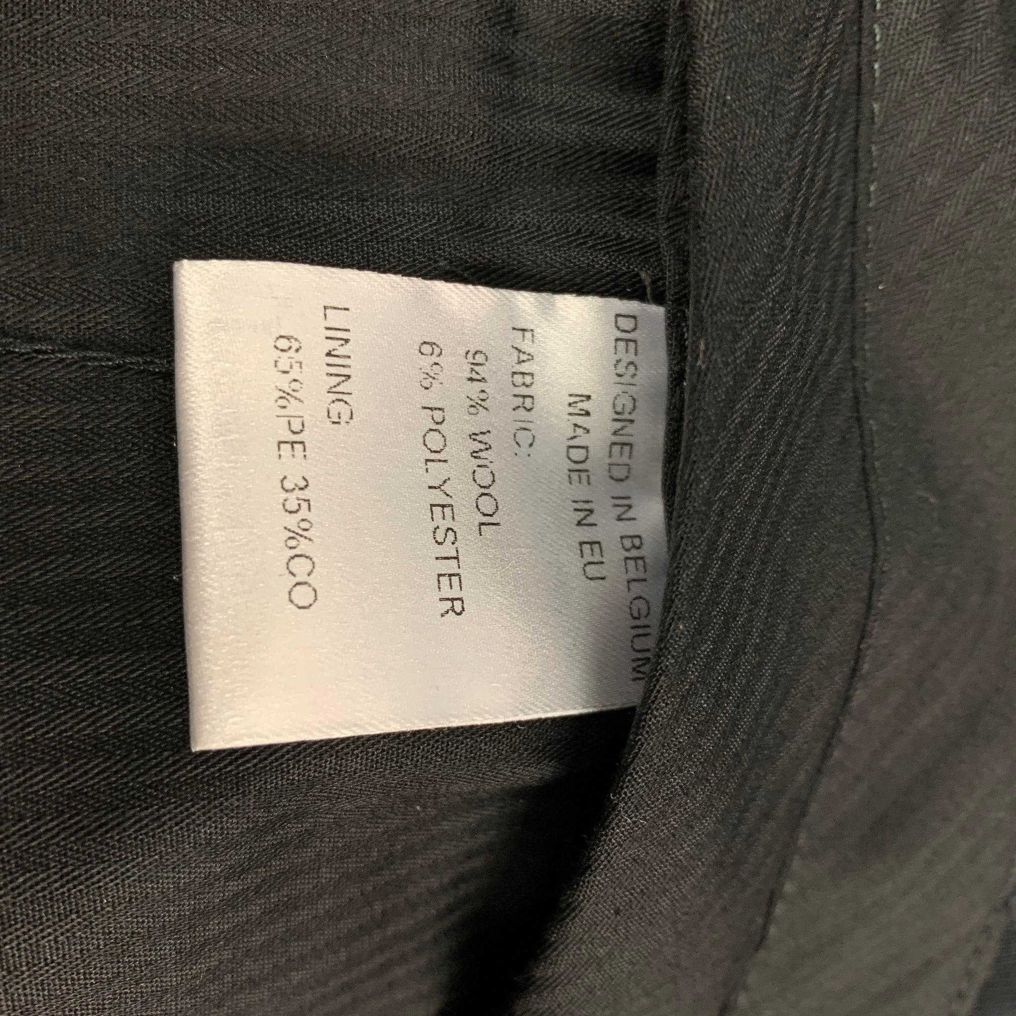 WALTER VAN BEIRENDONCK SS 17 Size 36 Black Wool / Polyester Dress Pants In Good Condition For Sale In San Francisco, CA