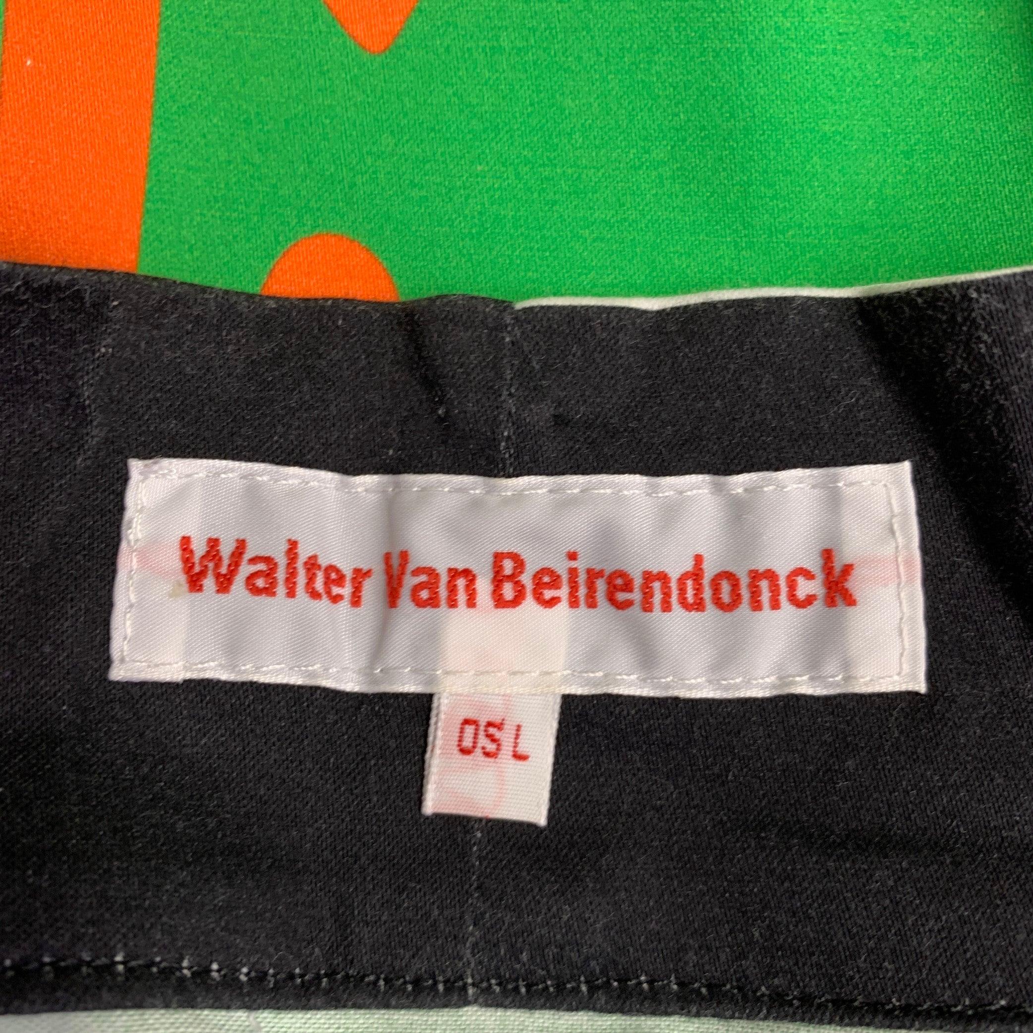 WALTER VAN BEIRENDONCK SS20 Taille L Cardigan kimono en coton multicolore en vente 2