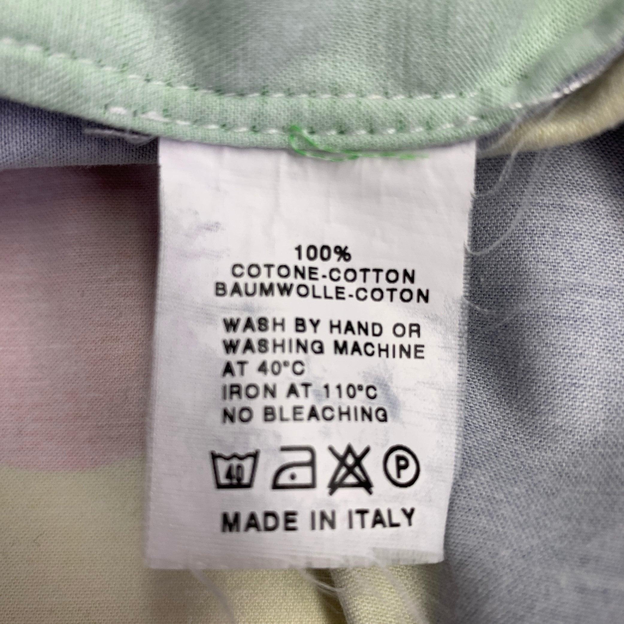 WALTER VAN BEIRENDONCK SS20 Taille L Cardigan kimono en coton multicolore en vente 3