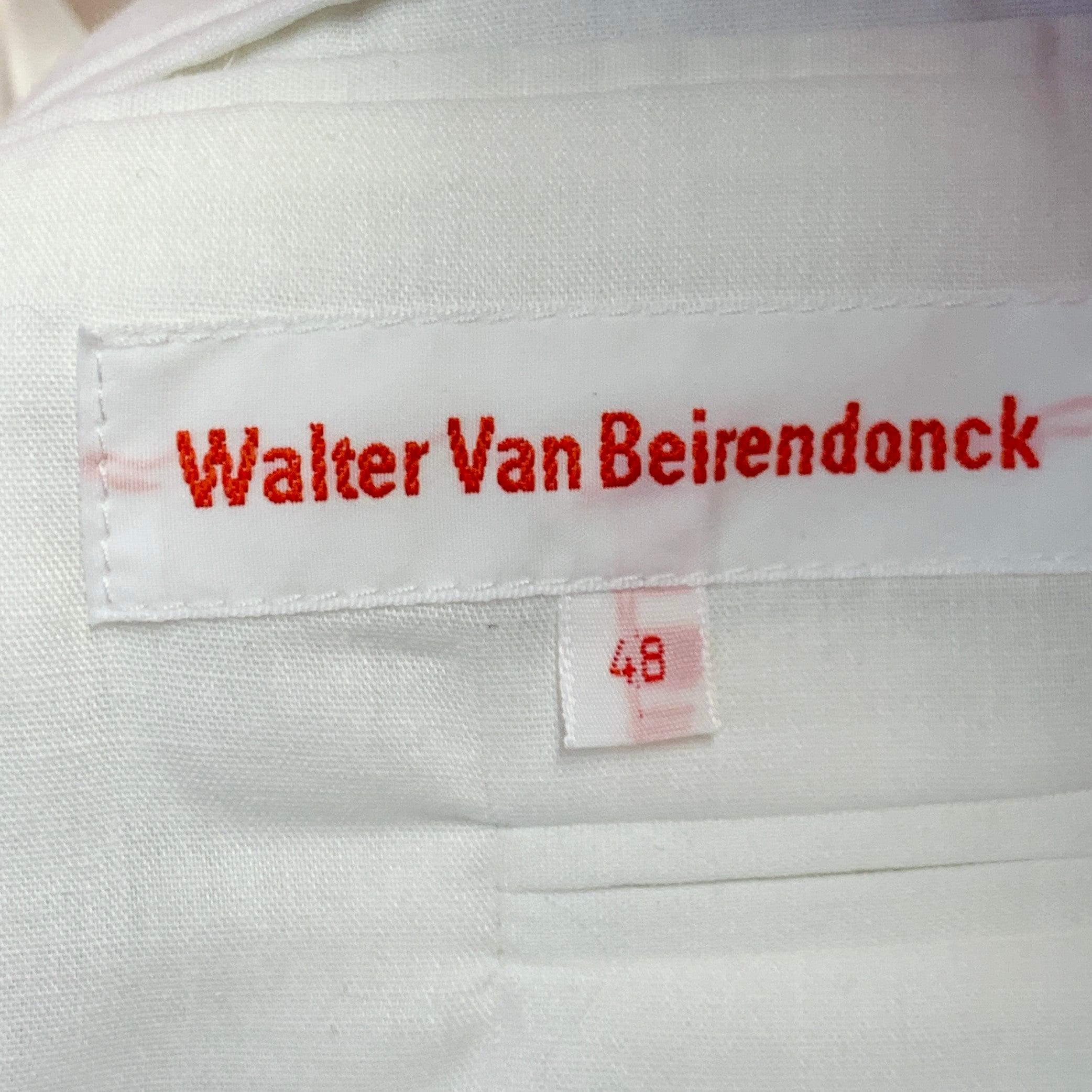 WALTER VAN BEIRENDONCK SS22 Size XS Pink Neon Twill Polyester Sport Coat For Sale 1