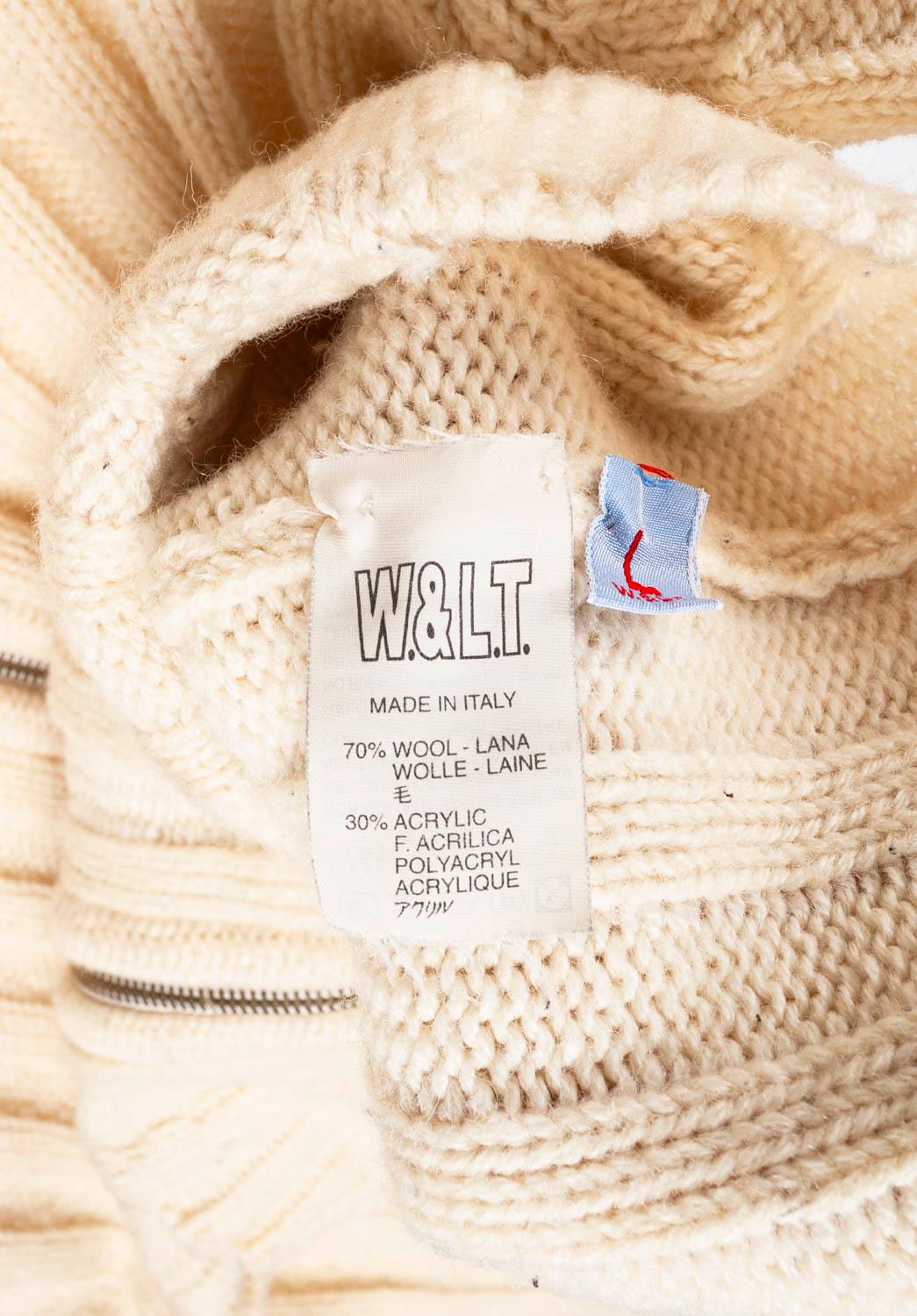 Walter Van Beirendonck Sweater full zip Men Heavy Knit Size L, S1089 For Sale 2
