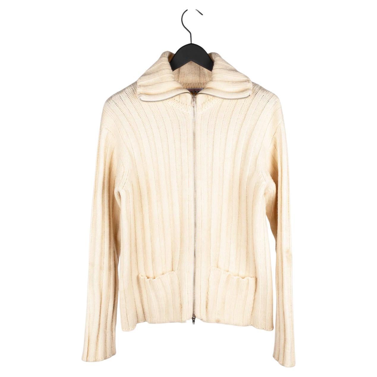 Walter Van Beirendonck Sweater full zip Men Heavy Knit Size L, S1089 For Sale