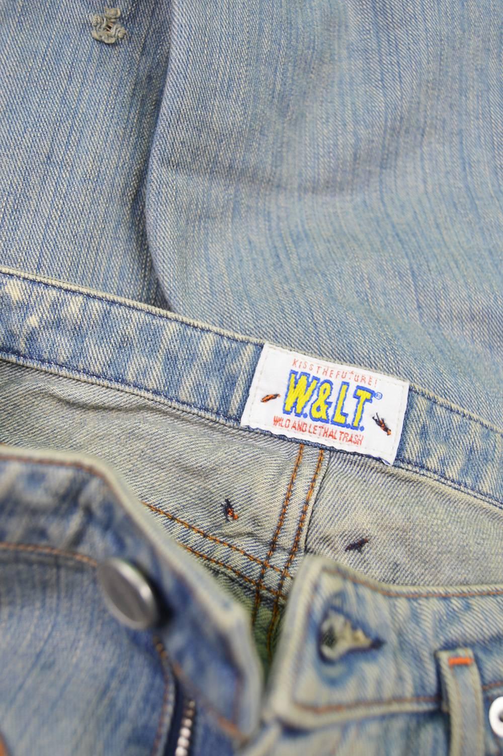 Walter Van Beirendonck Vintage 1990s W< Distressed Patchwork Ripped Jeans 1