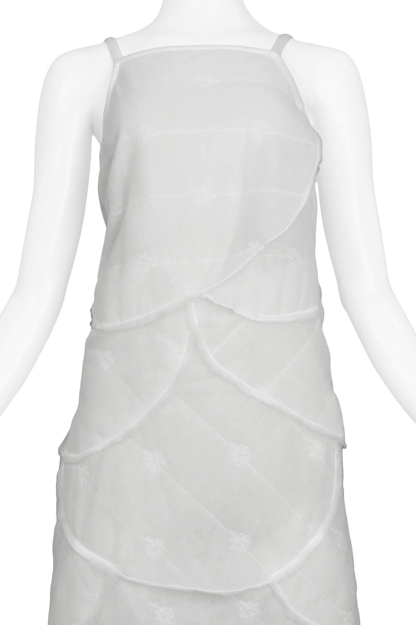 Gray Walter Van Beirendonck White Padded Batting Dress 1999 For Sale