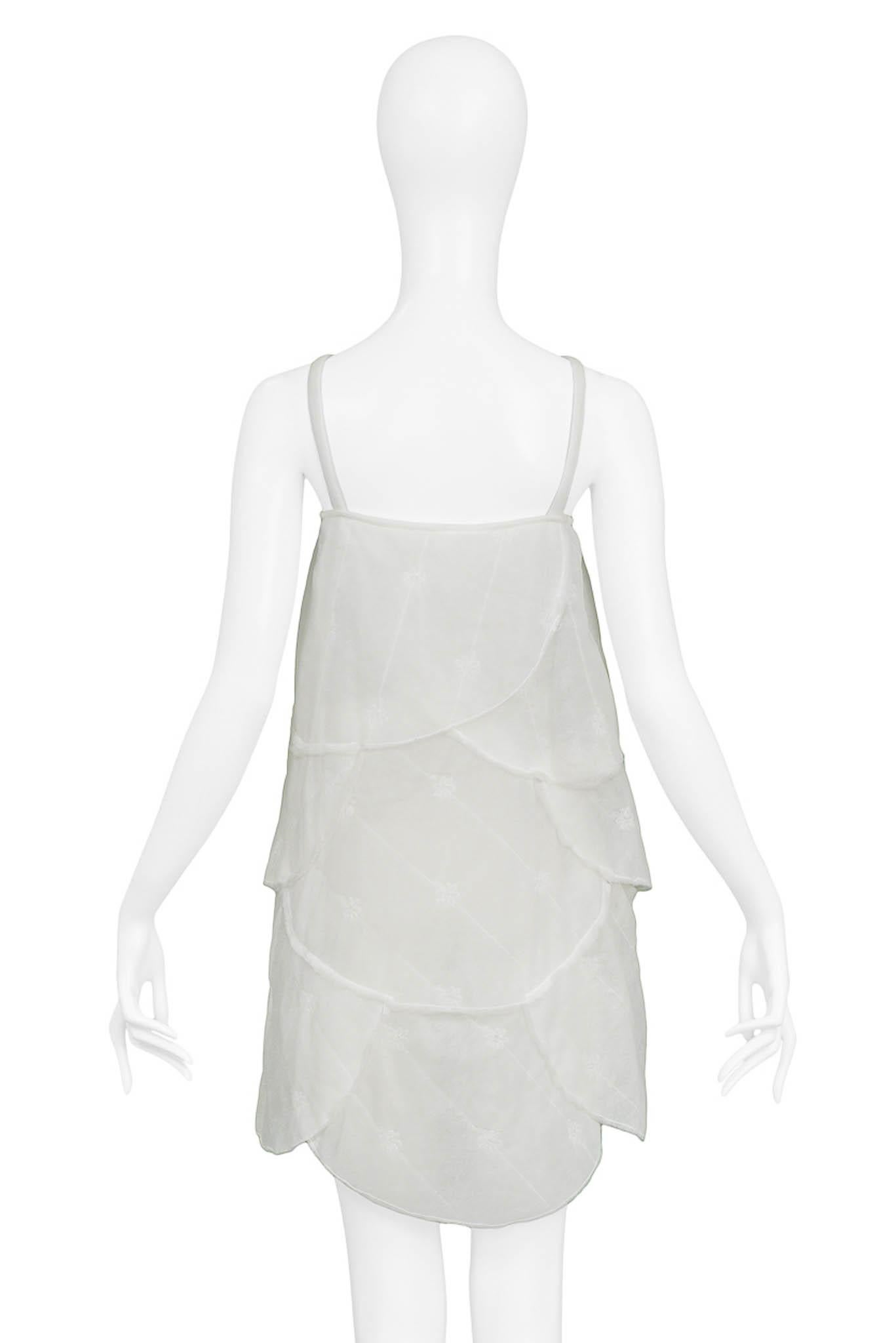Walter Van Beirendonck White Padded Batting Dress 1999 In Good Condition For Sale In Los Angeles, CA
