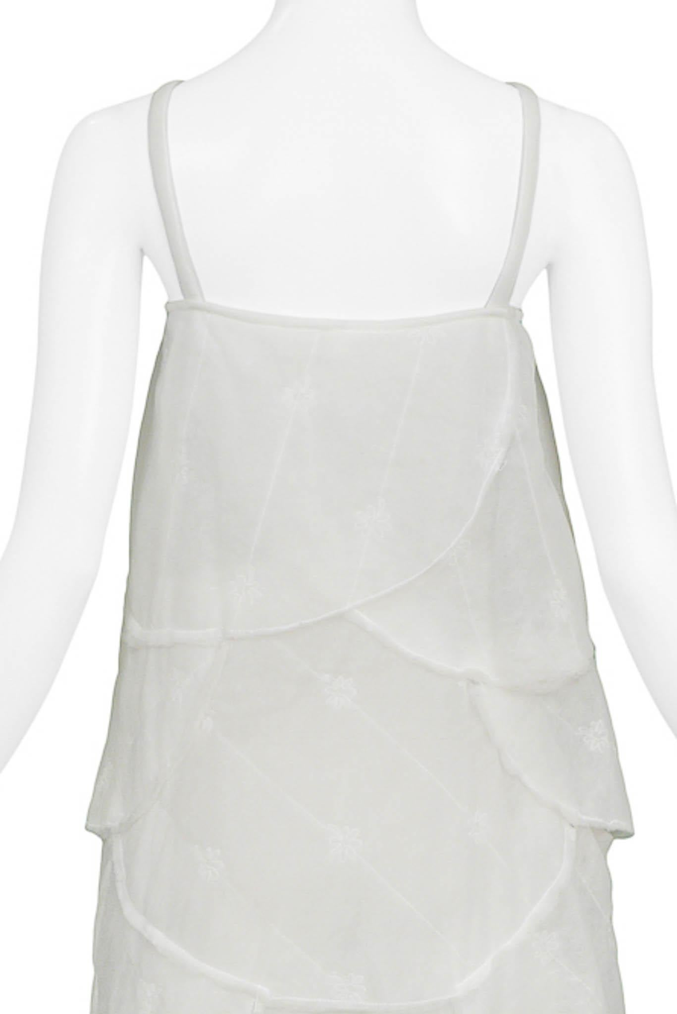 Women's Walter Van Beirendonck White Padded Batting Dress 1999 For Sale