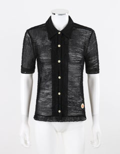 Walter Van Beirendonck WILD & LETHAL TRASH Black Semi Sheer Shirt Top