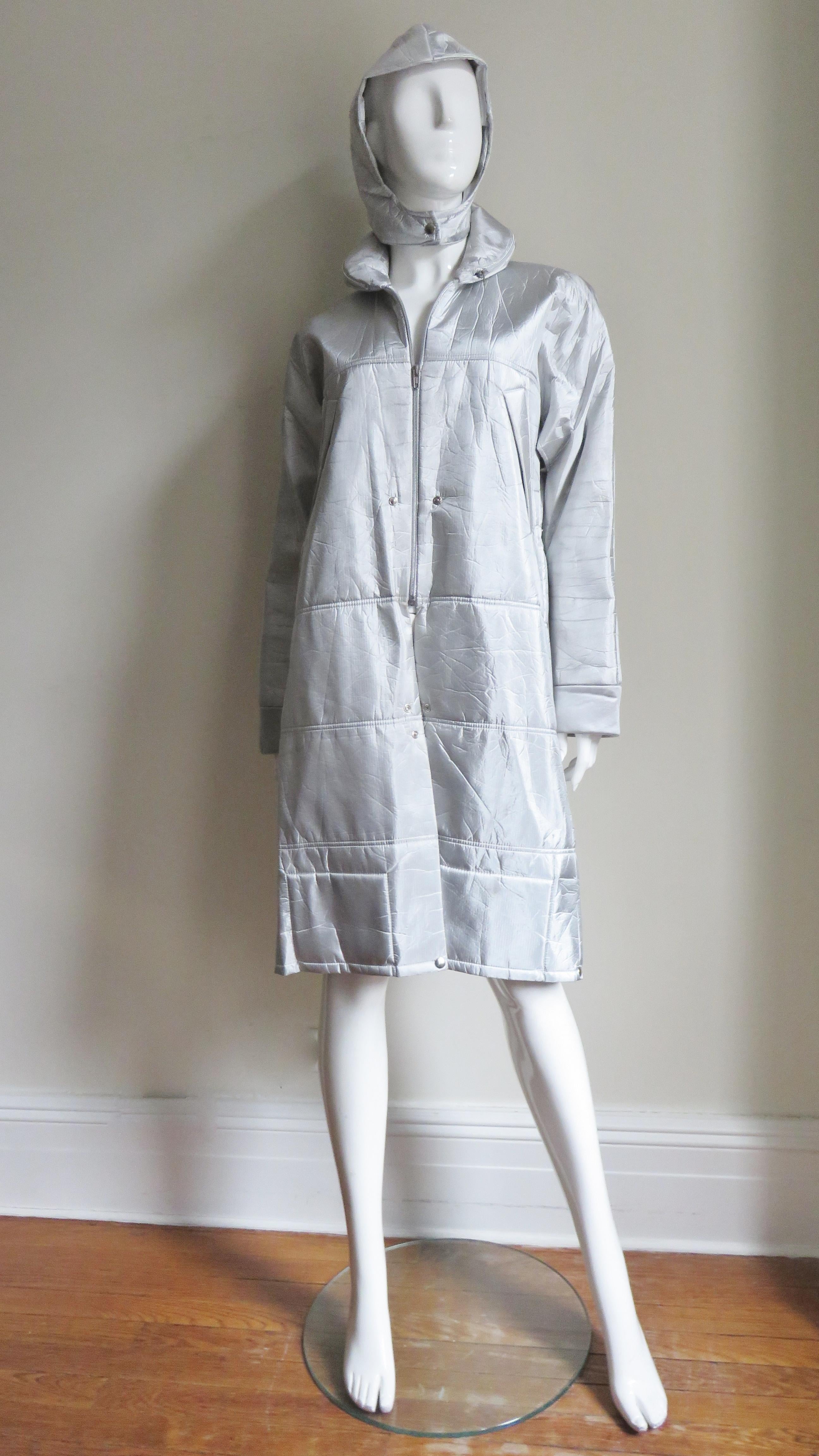 Women's Walter Van Beirendonck Wild & Lethal Trash Convertible Coat to Jacket and Hood For Sale