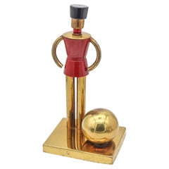 WALTER VON NESSEN 1930 For Chase Lacquered Toy-Soldier Figure In Gilt Brass