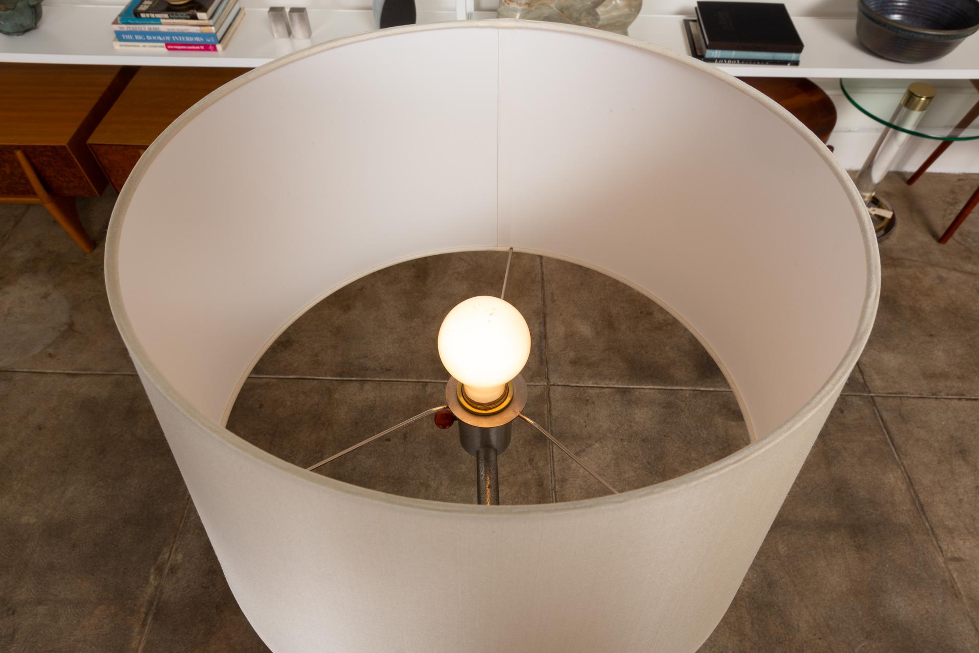 Walter Von Nessen Adjustable Swing Arm Floor Lamp in Nickel 2