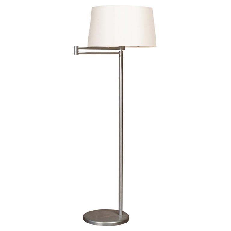 Adjustable Swing Arm Floor Lamp, Von Nessen Floor Lamp