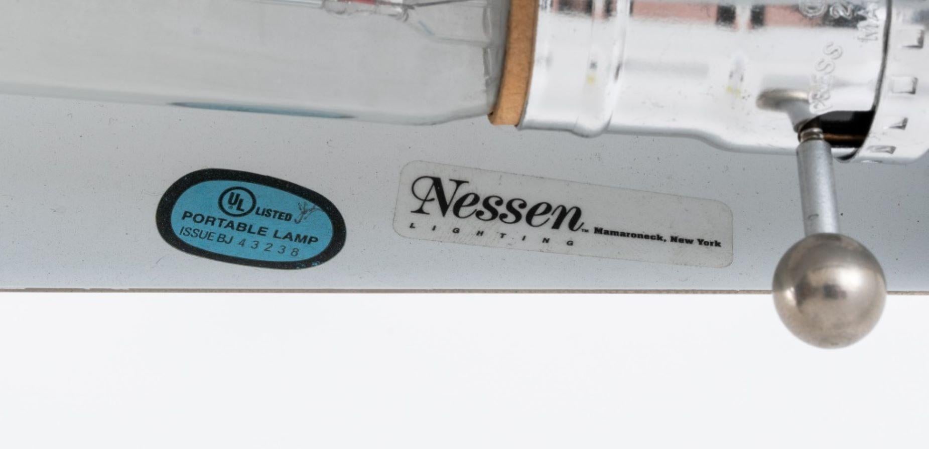 20th Century Walter Von Nessen Aluminum Swing Arm Floor Lamp For Sale