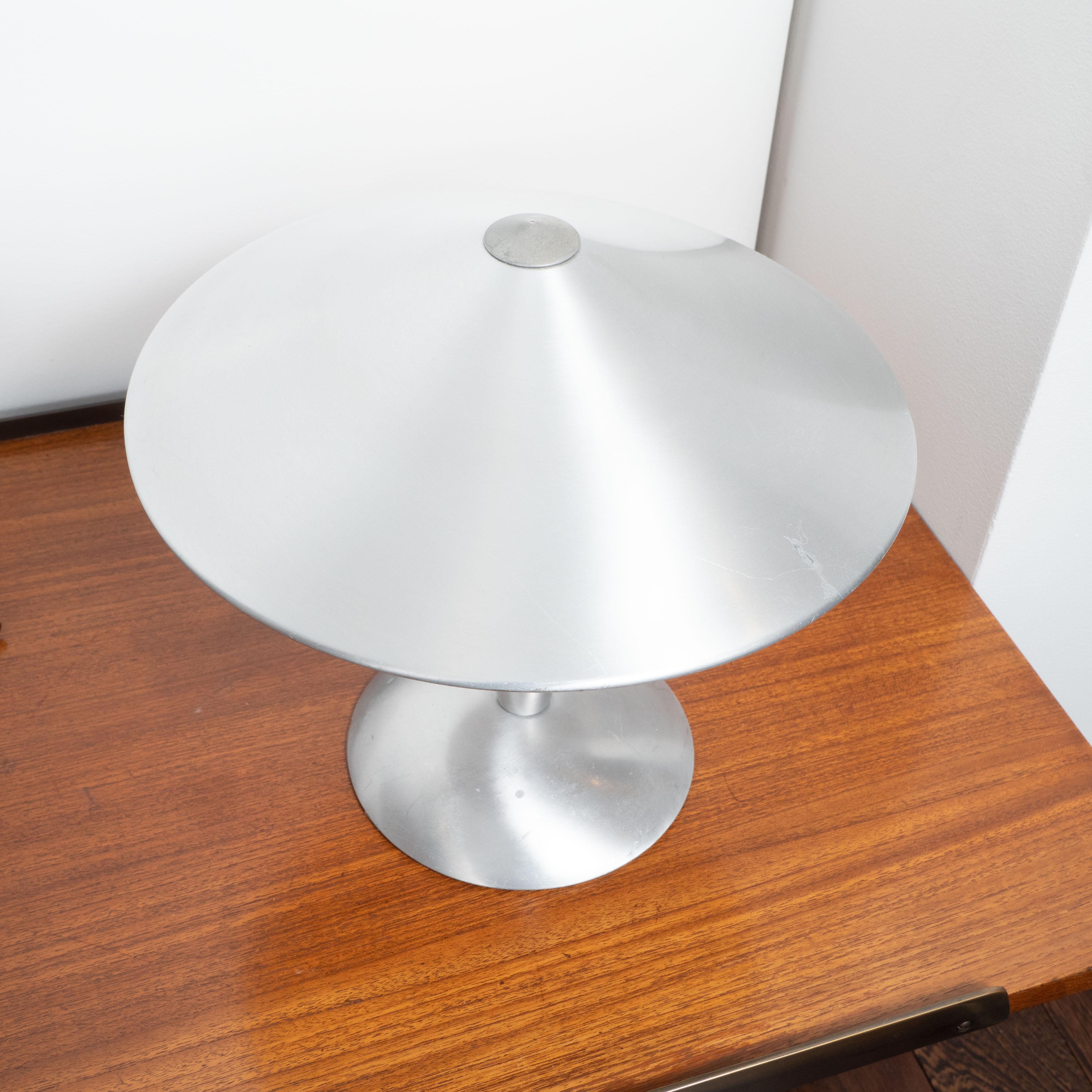 Walter Von Nessen Aluminum Table Lamps, Model AF 4 ~ a Pair In Good Condition In New York, NY