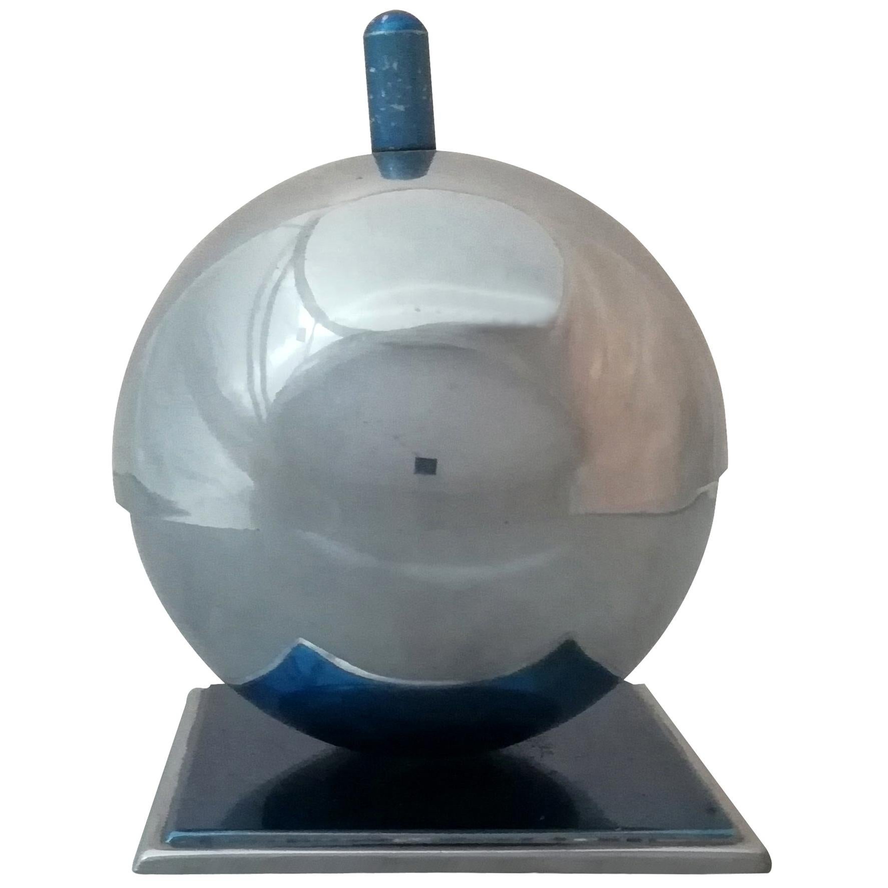 Walter von Nessen Art Deco Chrome Metal Globe Ashtray