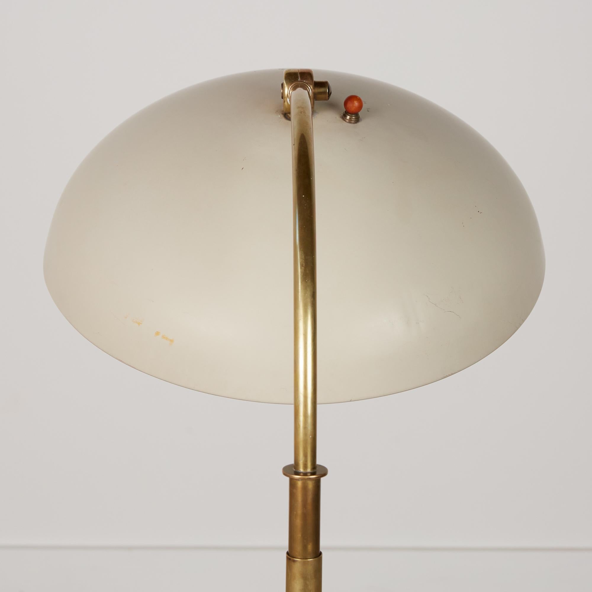 Walter von Nessen Bronze Floor Lamp with Dome Shade 5