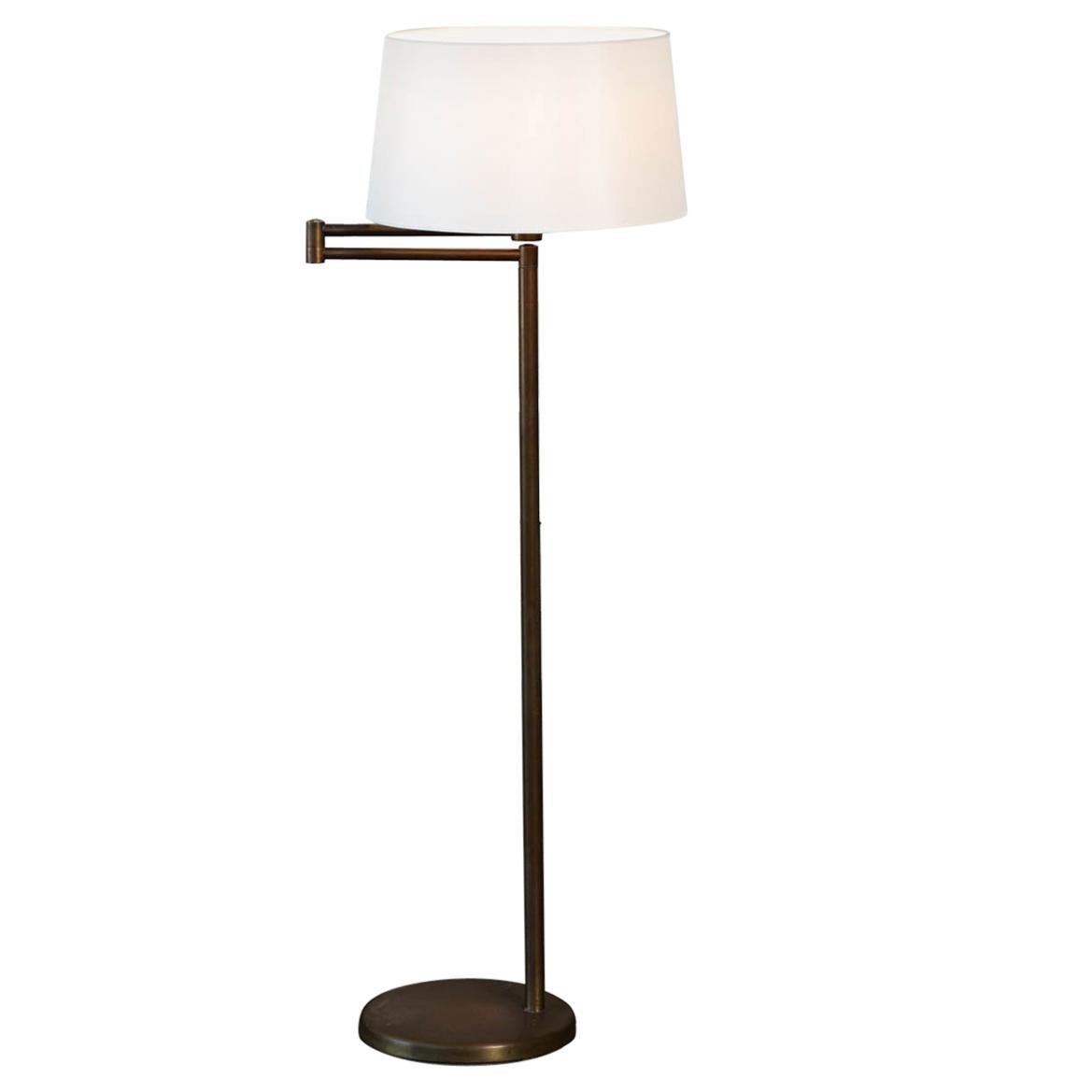 Walter Von Nessen Bronze Swing Arm Floor Lamp at 1stDibs | walter von ...