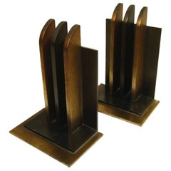 Walter Von Nessen Chase Art Deco Bookends