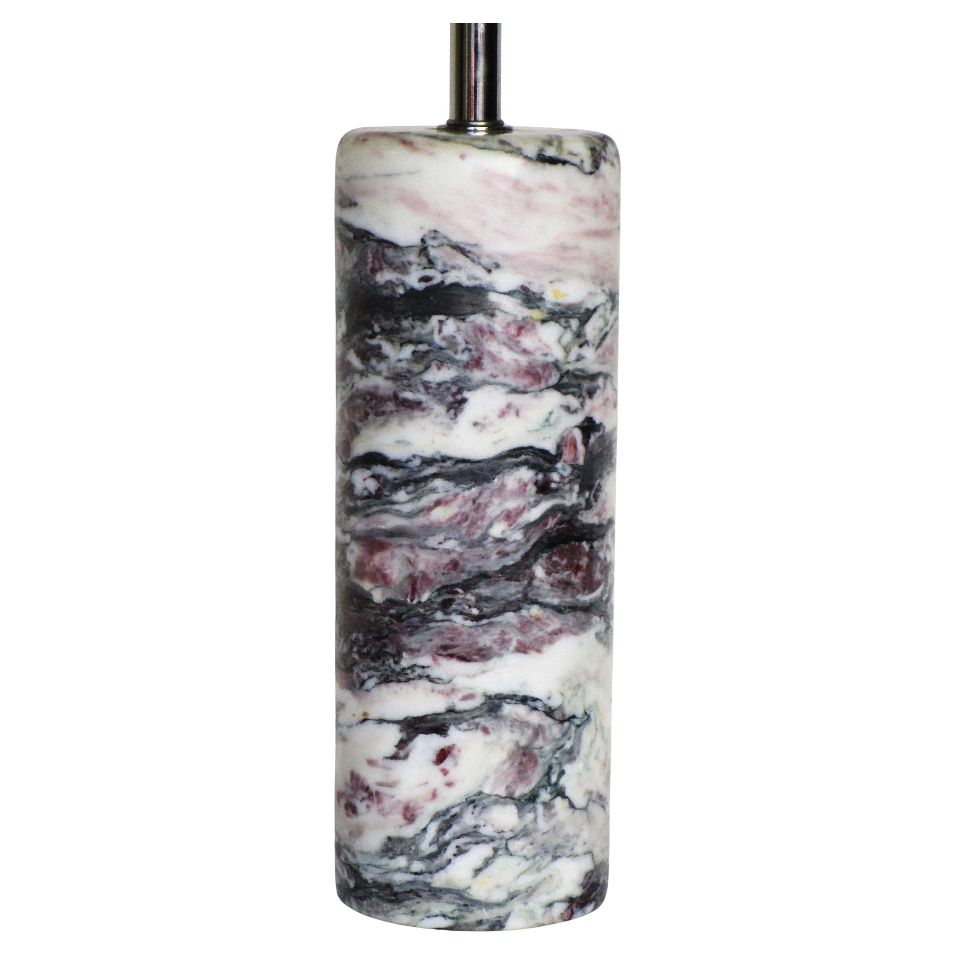 Mid-Century Modern Walter Von Nessen Cylindrical Marble Table Lamp, Circa 1960