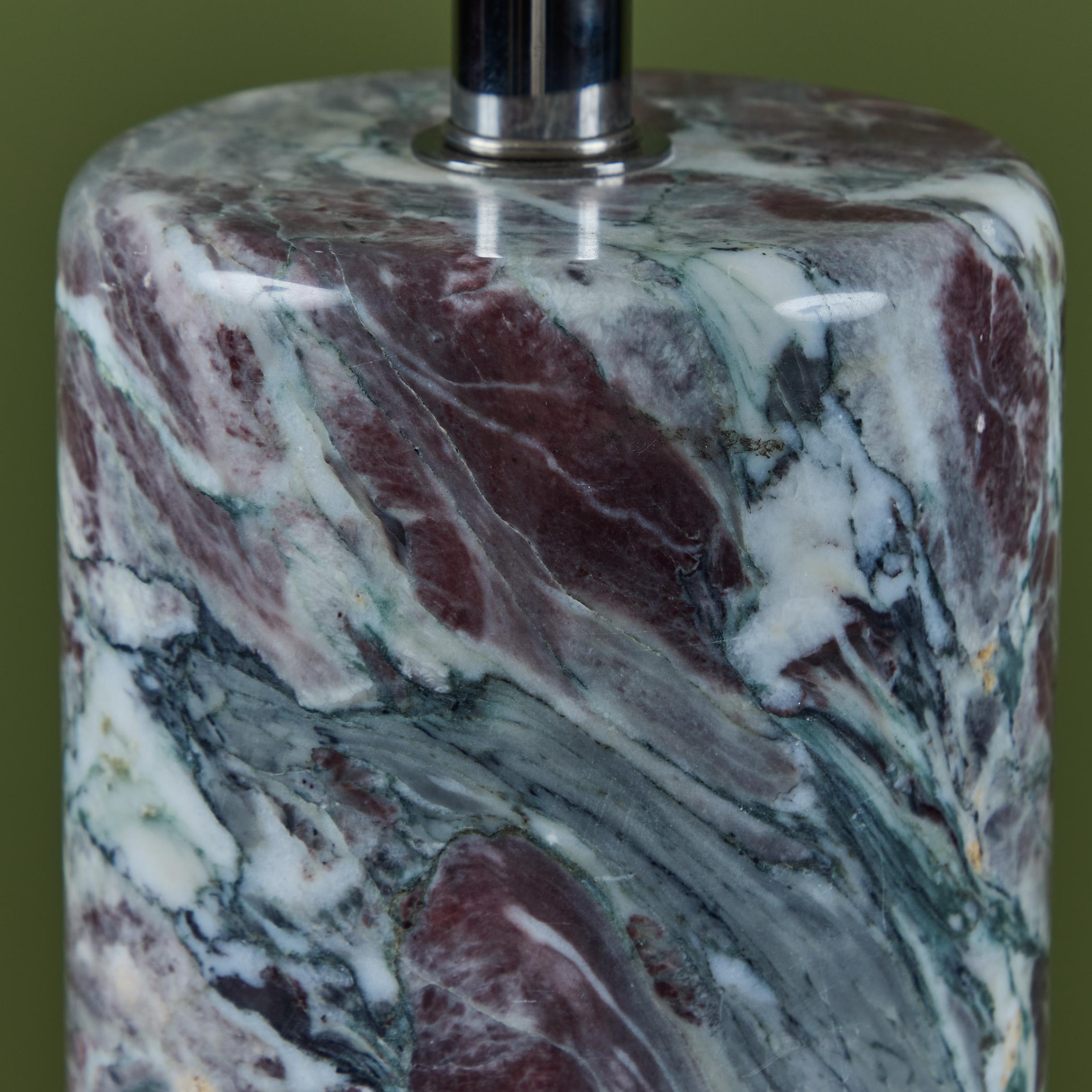 Walter Von Nessen Cylindrical Marble Base Table Lamp for Nessen Studios For Sale 4