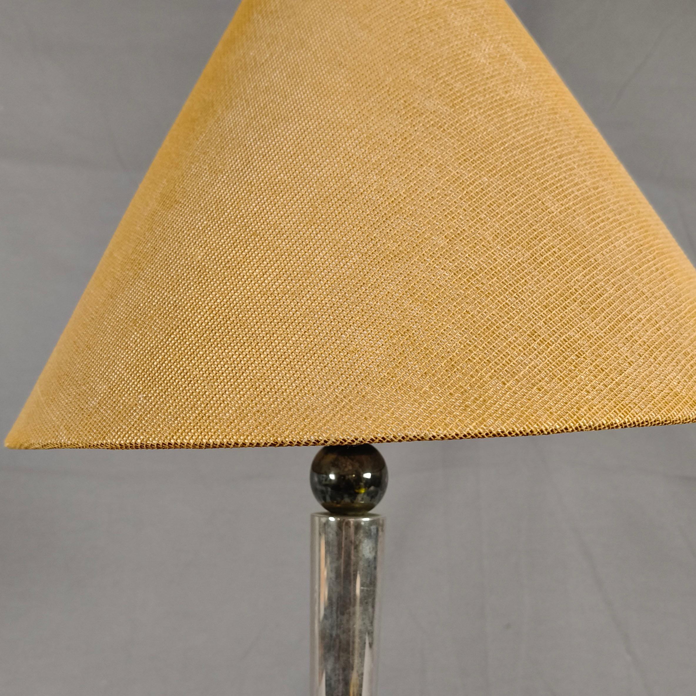 Walter Von Nessen For Nessen Lighting Chrome Table Lamp With Sphere For Sale 2