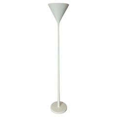 Walter Von Nessen for Nessen Studio White Enamel Torchiere.