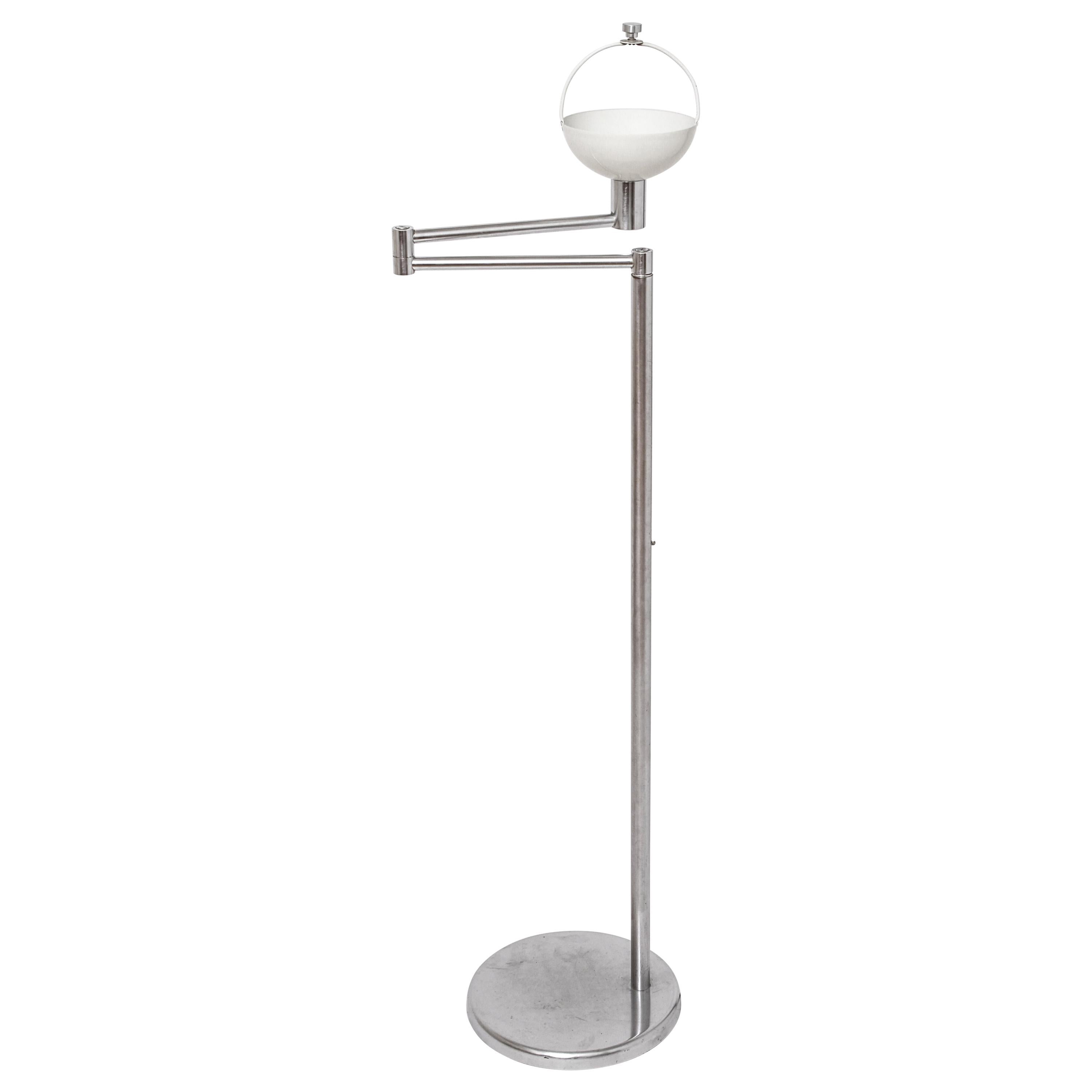 Walter Von Nessen Modern Swing Arm Floor Lamp For Sale