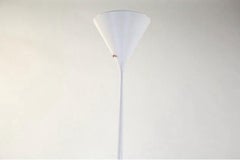 Walter von Nessen White Torchiere Floor Lamp