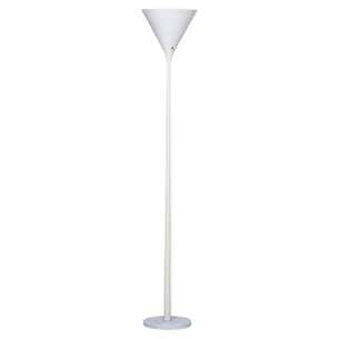Walter von Nessen White Torchiere Floor Lamp For Sale at 1stDibs