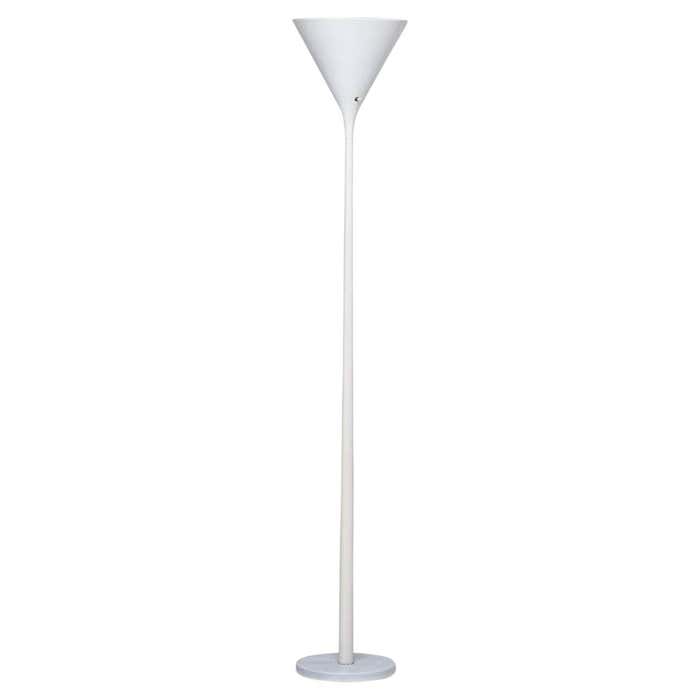 Walter von Nessen White Torchiere Floor Lamp For Sale at 1stDibs