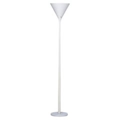 Walter von Nessen White Torchiere Floor Lamp